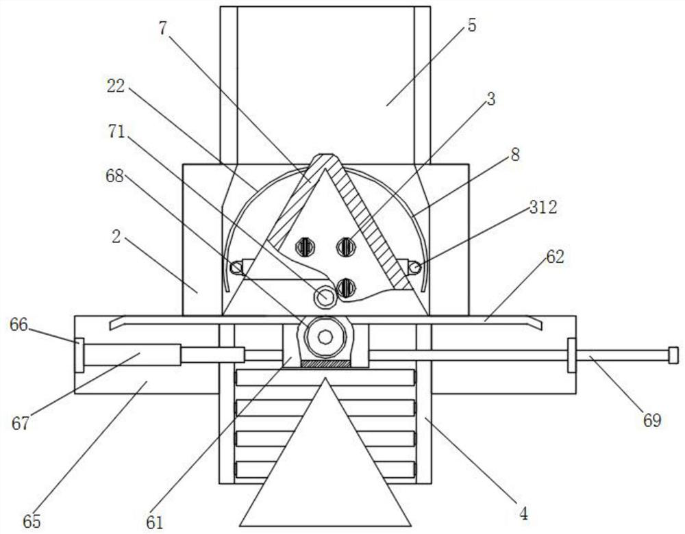 A grinding device for intelligent manufacturing of equilateral triangle workpieces
