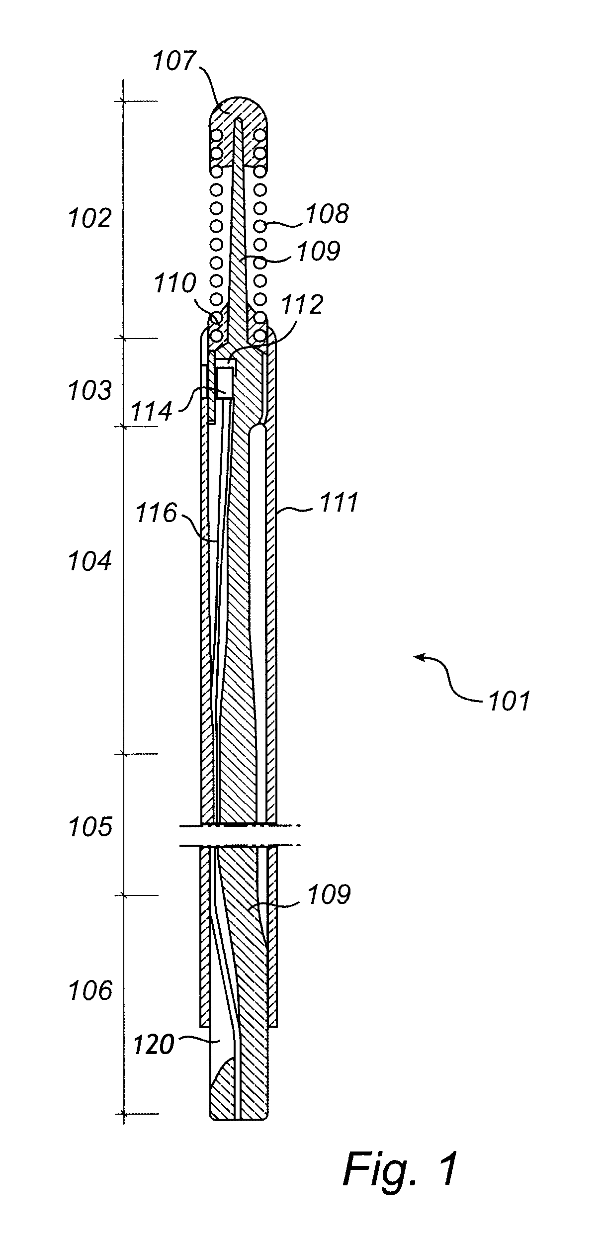 Device for acquiring physiological variables measured in a body