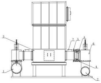 RTO external switching valve bank for chemical corrosive waste gas