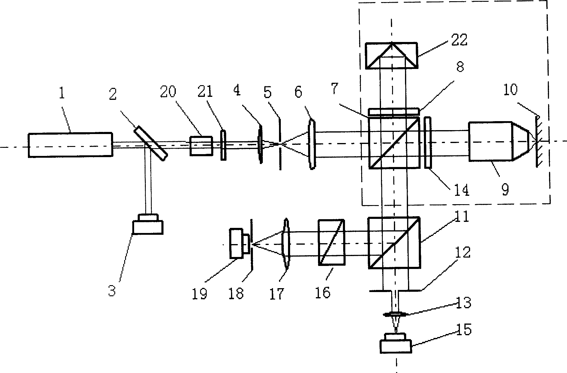 Co-optical circuit double-frequency heterodyne confocal micromeasurer