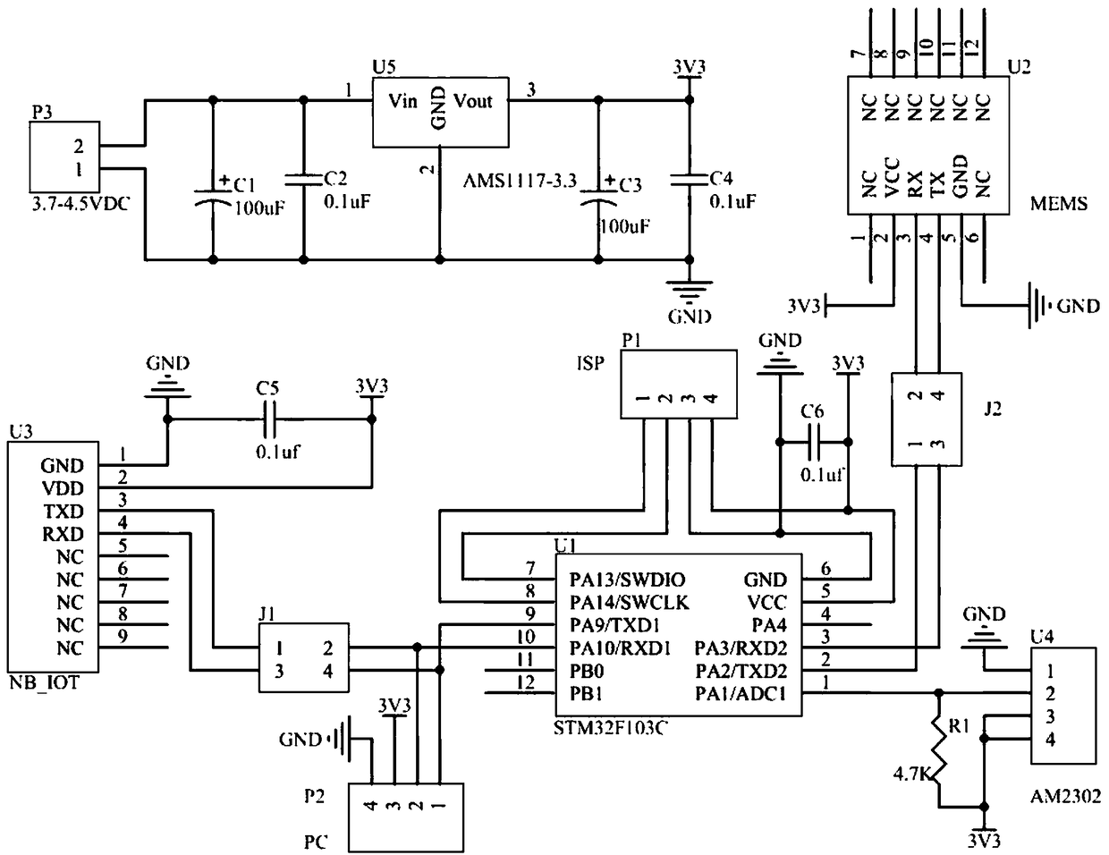 NB-IoT-based object overturn early warning system