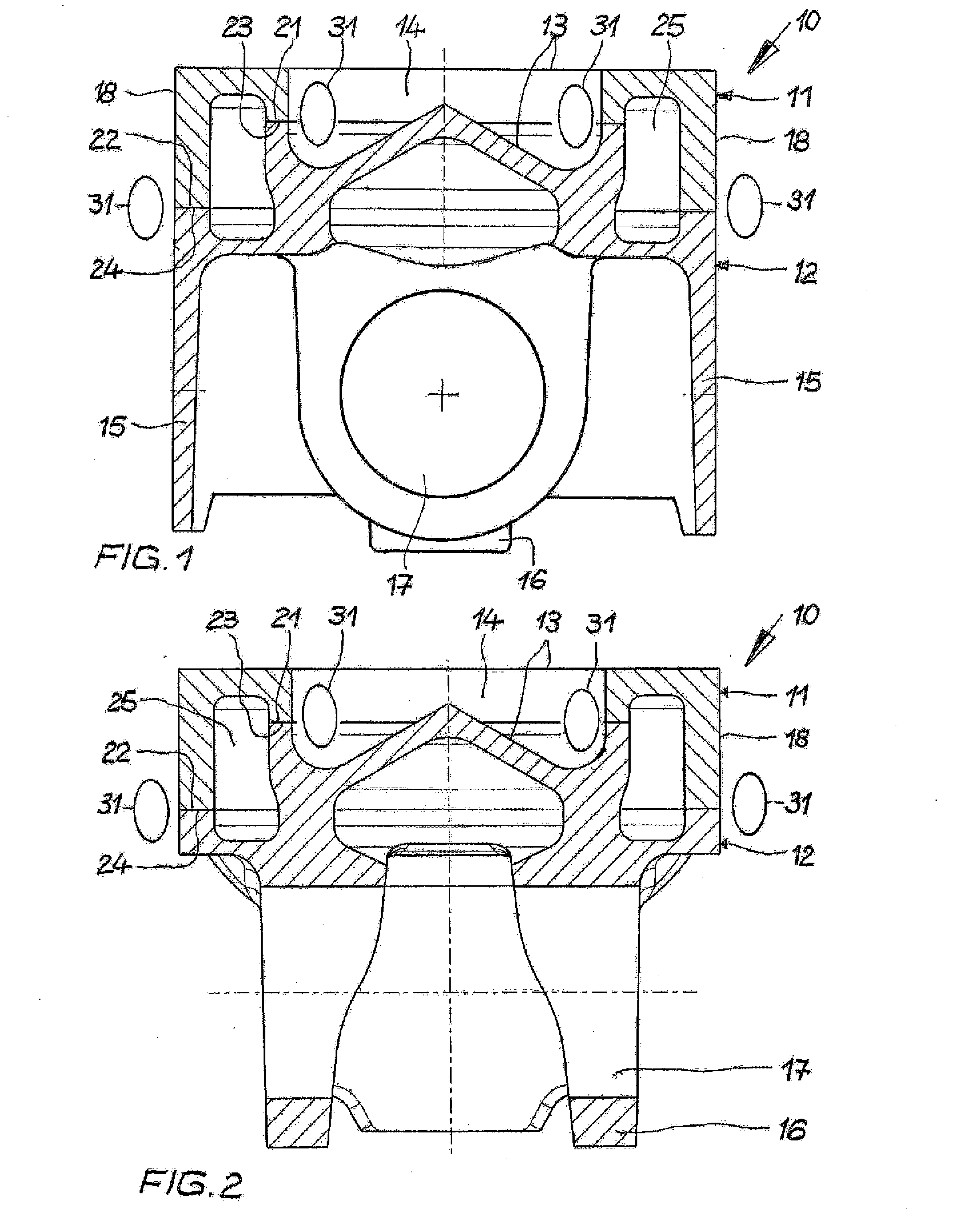 Method for the production of a piston for an internal combustion engine and piston for an internal combustion engine