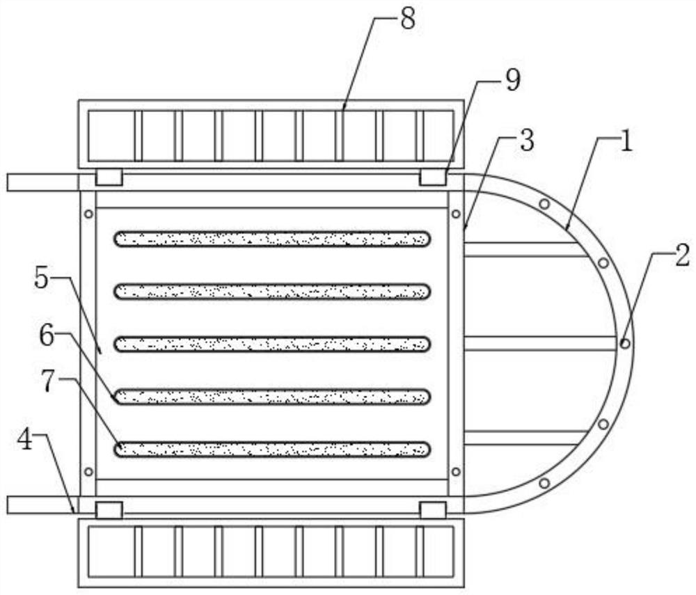 Motorcycle goods shelf with buffering mechanism