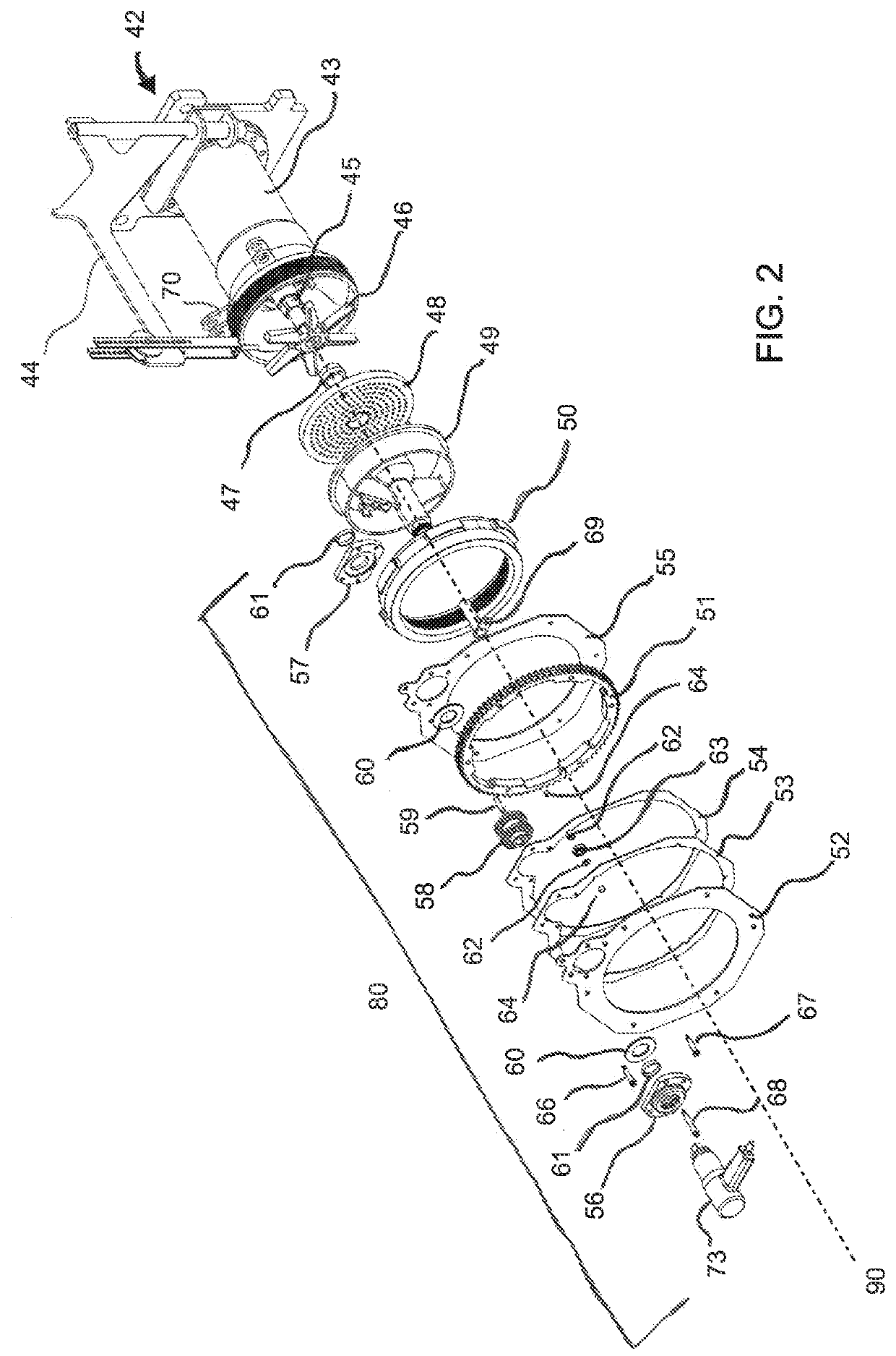 Mounting ring installation system for a meat grinding system