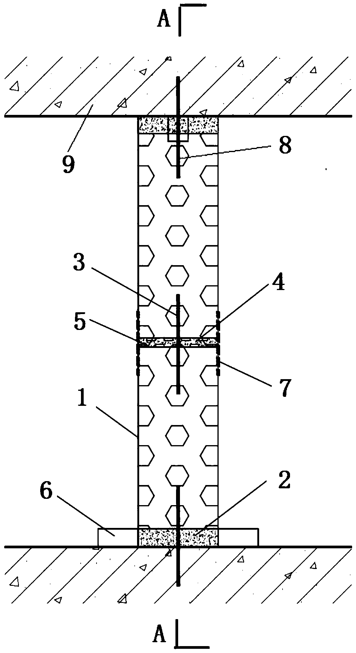 Fabricated light-weight interior partition wall joint structure and construction method thereof