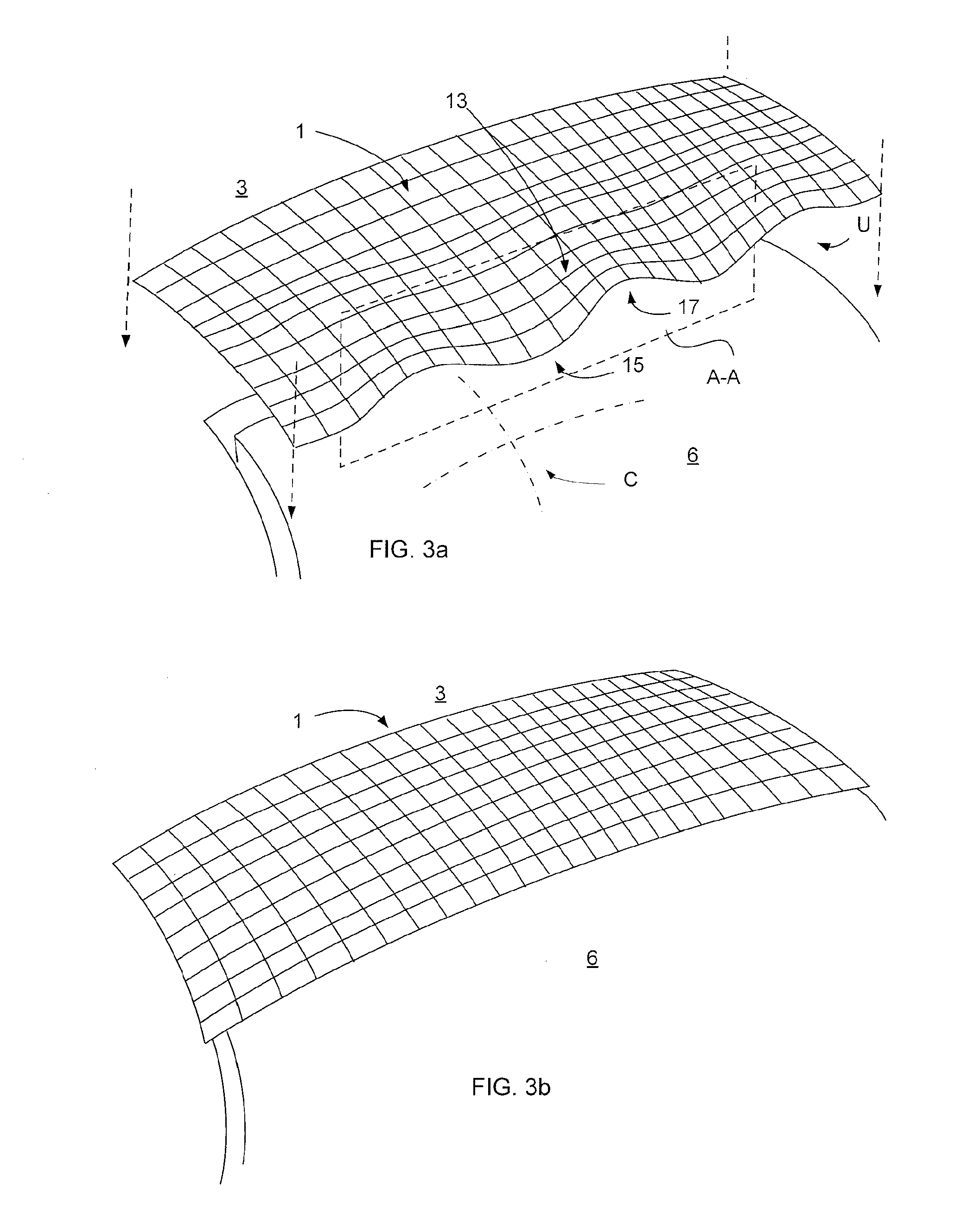Double-curved cover for covering a gap between two structural portions of an aircraft