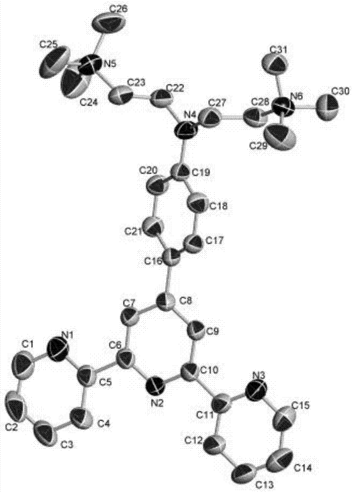 Ribosome rRNA (ribosomal Ribonucleic Acid) two-photon fluorescent probe-quaternary ammonium salt terpyridine derivative as well as preparation method and application thereof