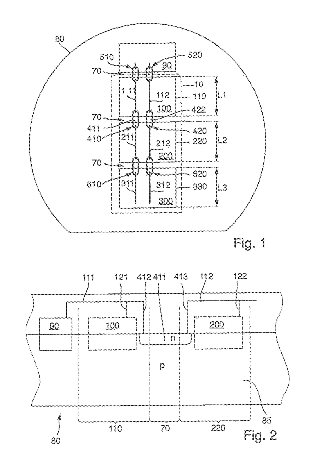 Arrangement for testing integrated circuits