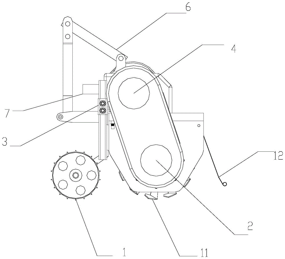 A double-wing rotary cutting shallow loosening machine