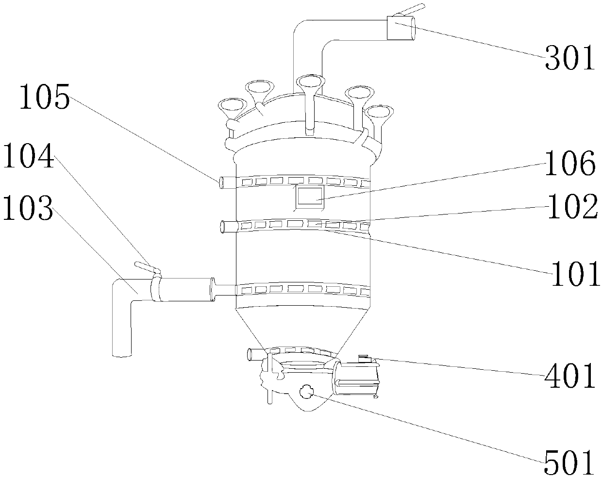 Grease filtering device for grain and oil processing