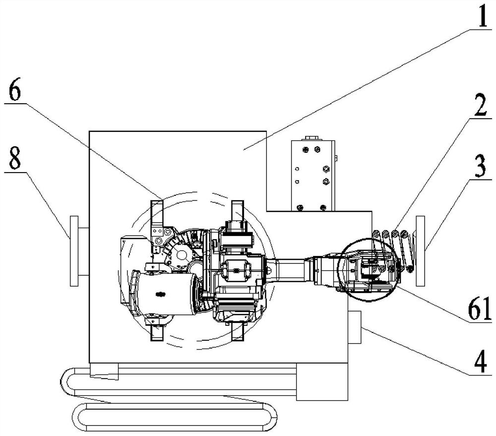 Rescue robot and rescue method of comprehensive pipe gallery rail-hanging type robot