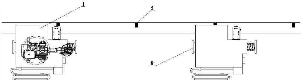 Rescue robot and rescue method of comprehensive pipe gallery rail-hanging type robot