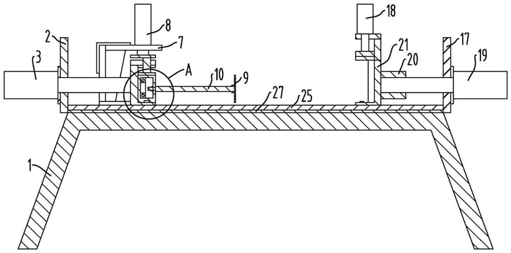 Bending and prefabricating machining device for automobile plate parts