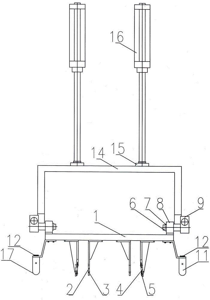 The automatic flipping device for integral core trimming of side frame of railway wagon