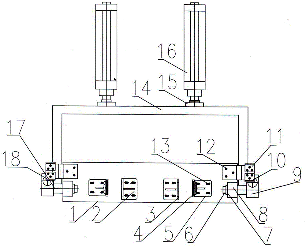 The automatic flipping device for integral core trimming of side frame of railway wagon