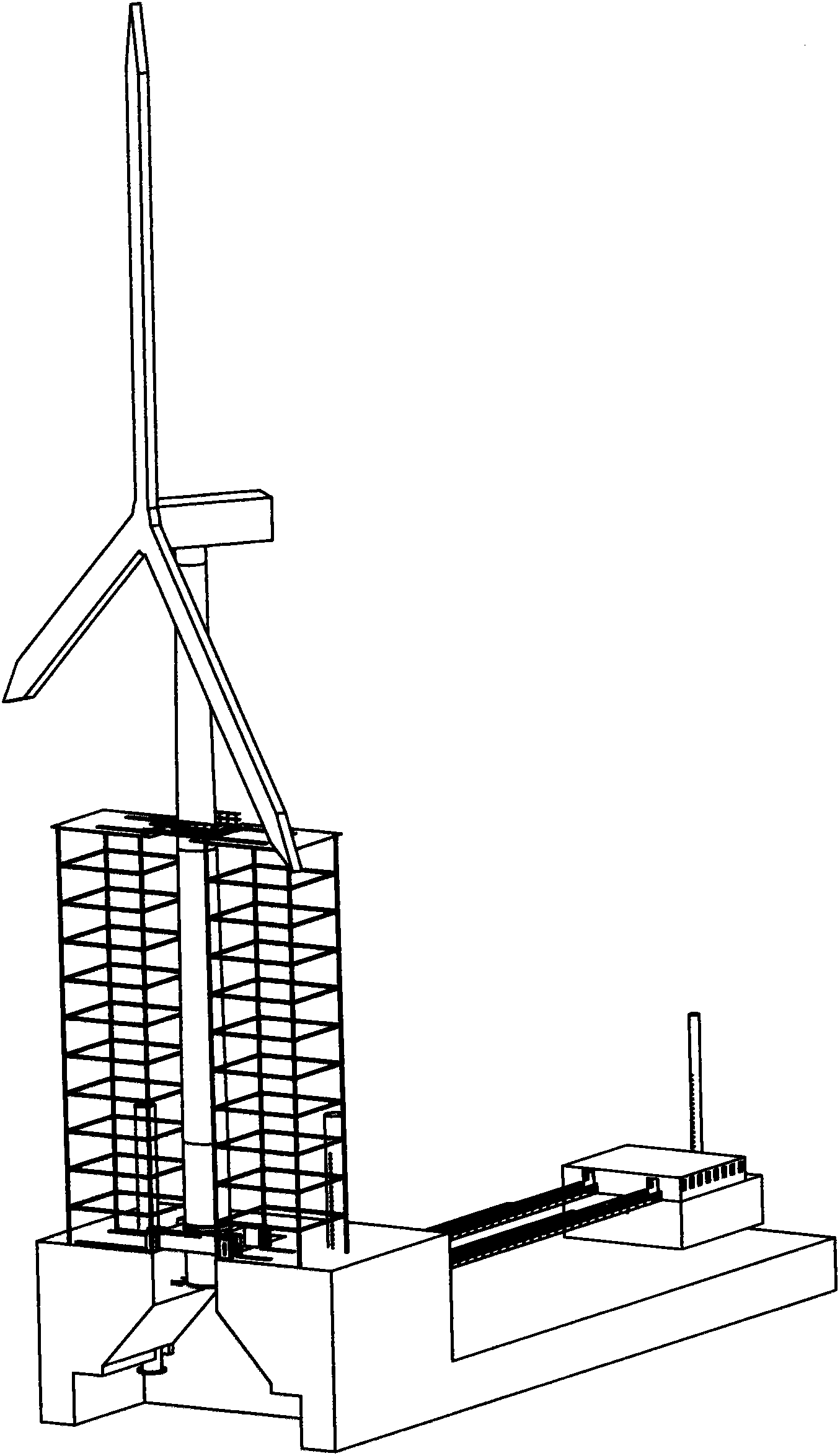 Construction method and special transport and installation ship for marine transport and installation of wind-driven generator