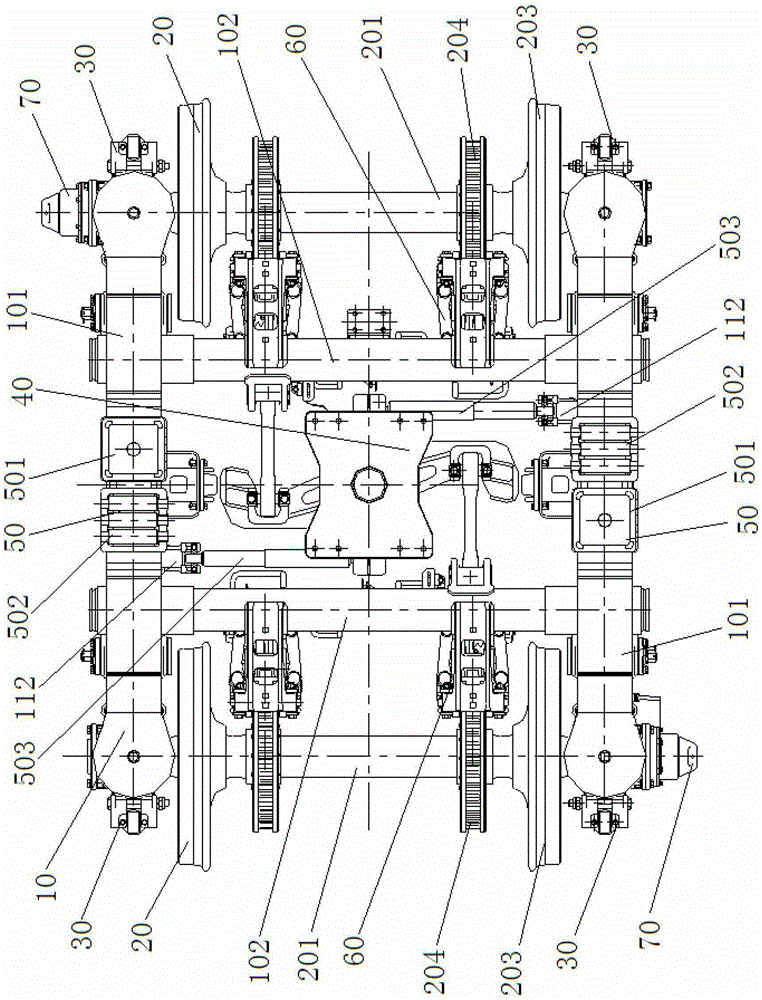 A railway freight car bogie