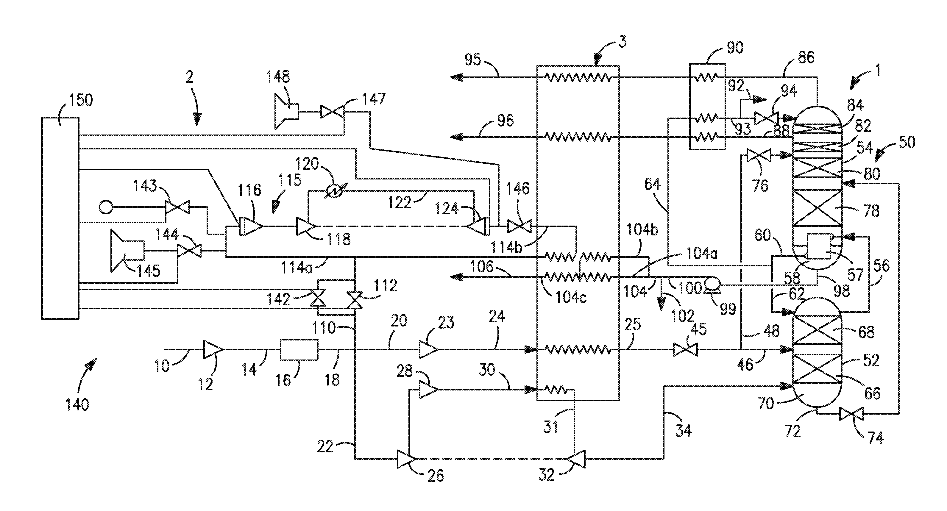 Method and system for air separation using a supplemental refrigeration cycle