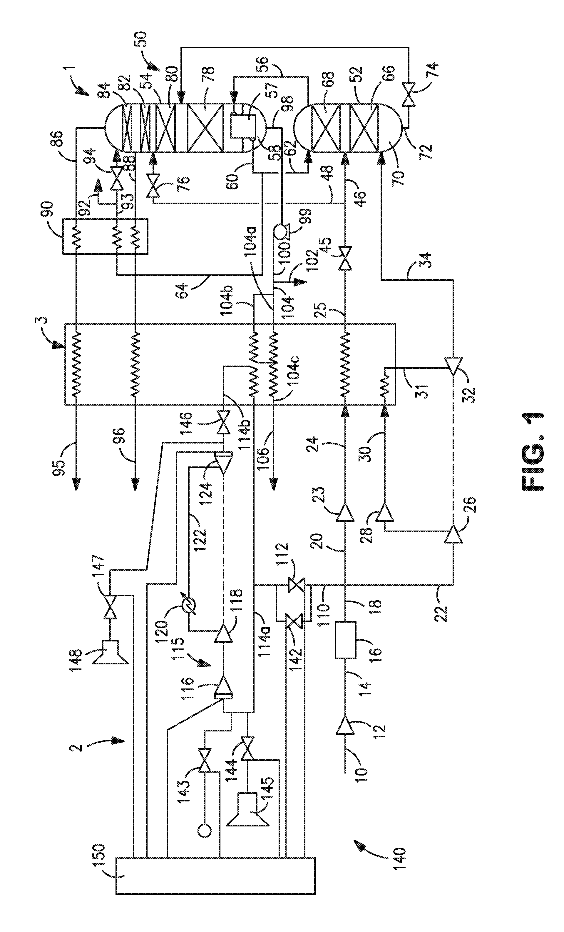 Method and system for air separation using a supplemental refrigeration cycle