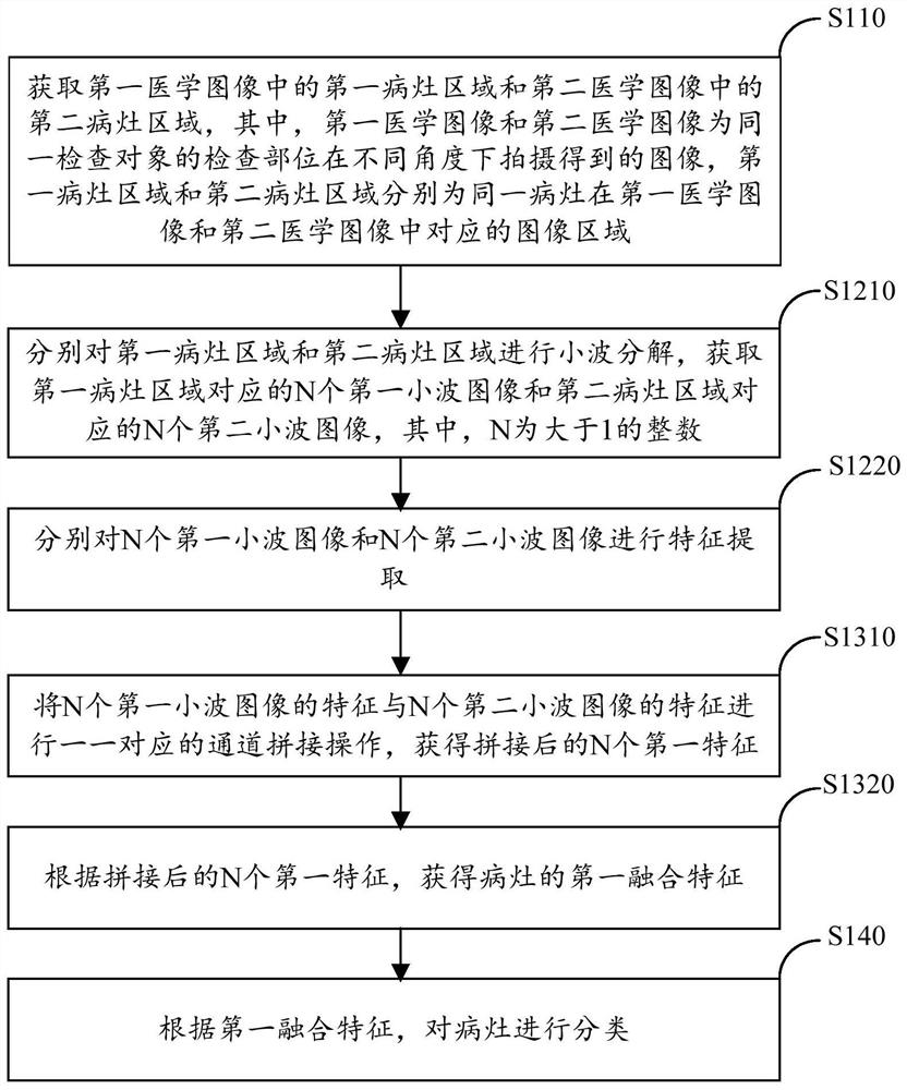 Lesion classification method and device, and training method of focus classification model