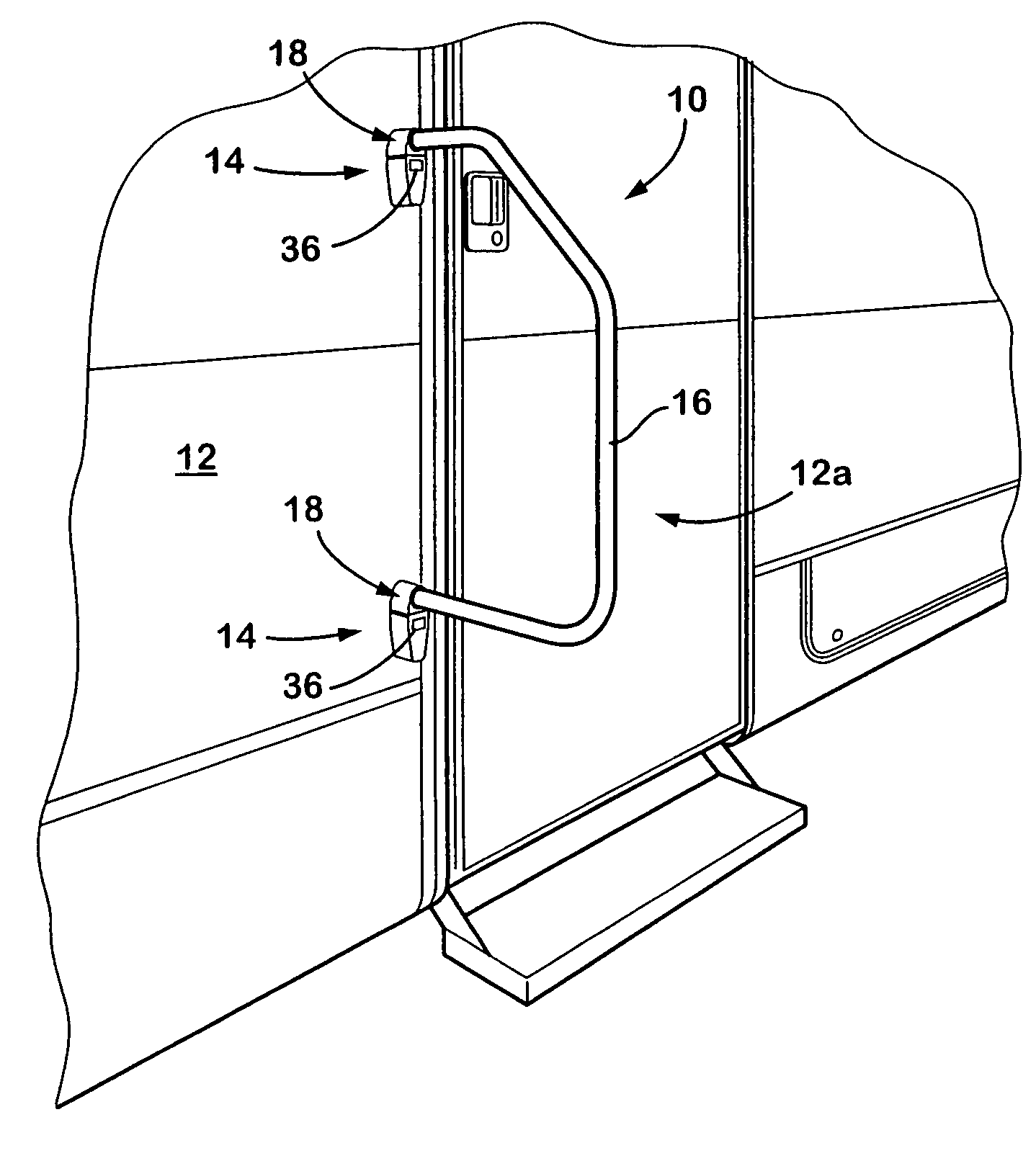 Folding handle assembly for a vehicle