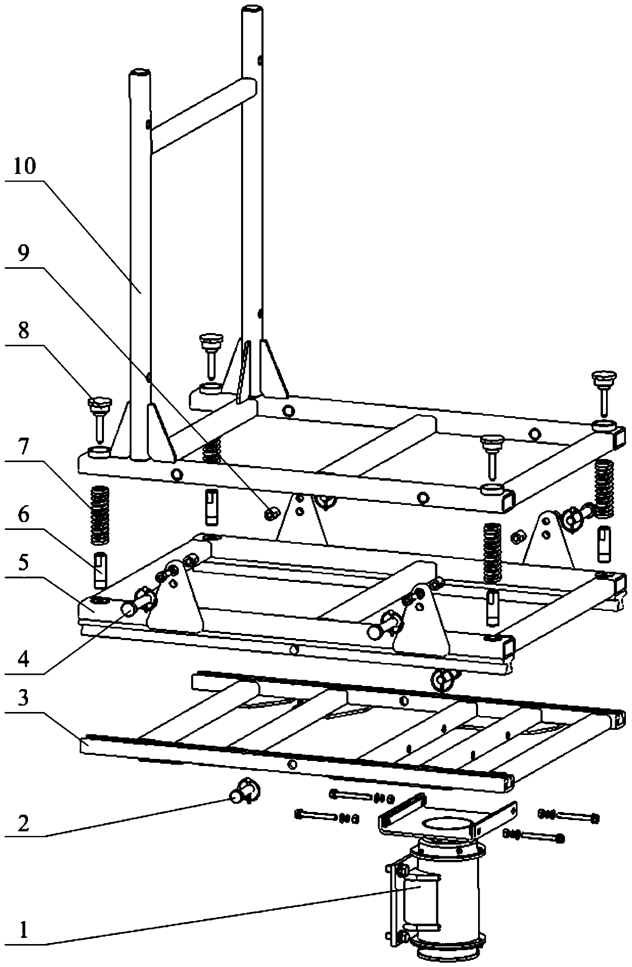 Quick-change machine tool bracket for engineering vehicle