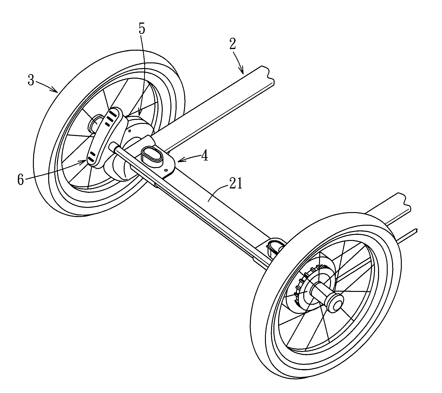 Removable wheel device for a stroller