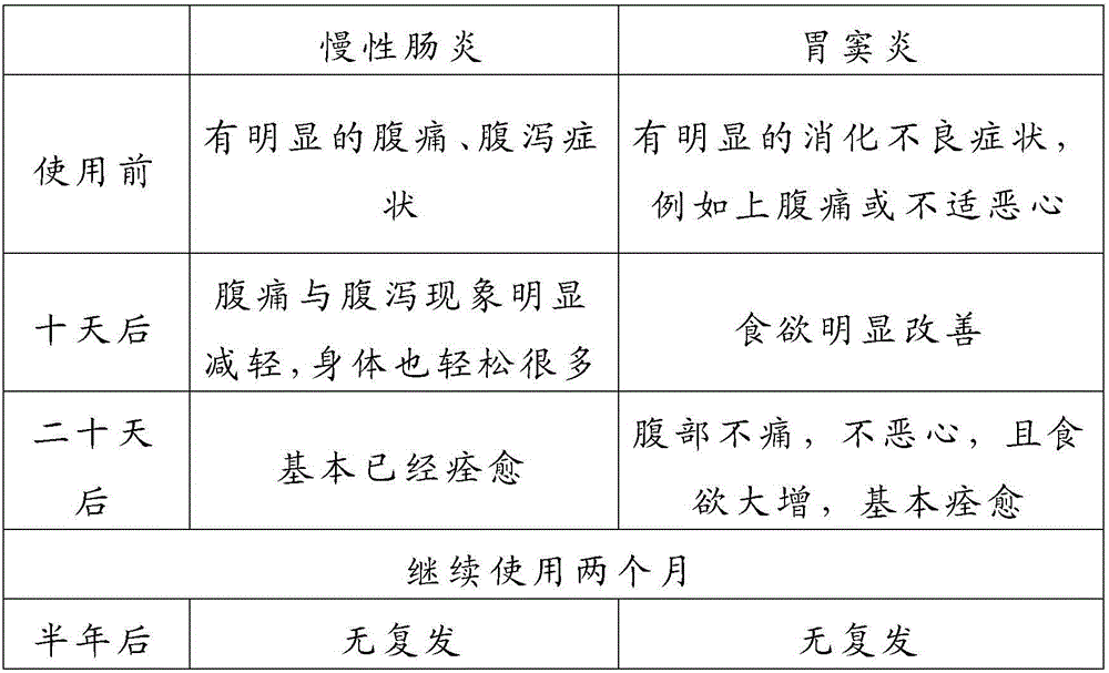 Application of composition containing light shale powder in treating gastrointestinal diseases