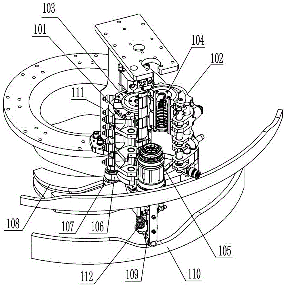 Link mechanism for opening and closing die set and lifting bottom die of bottle blowing machine