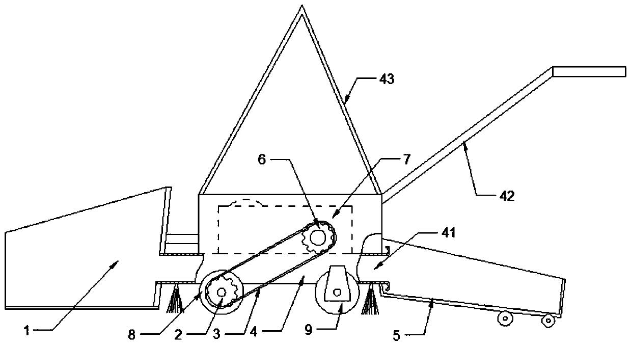 Solar-powered grain collecting and bagging device