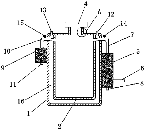 Device for preventing concentrated hydrochloric acid volatilization