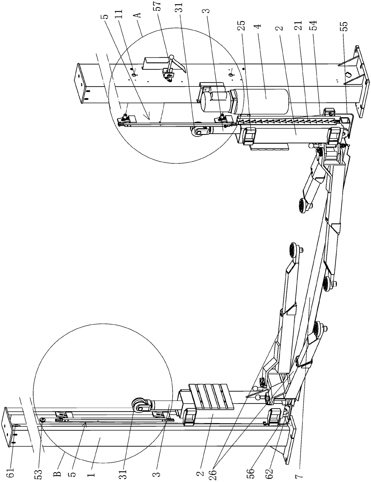 Single-side manual locking device of dual-column lifting machine