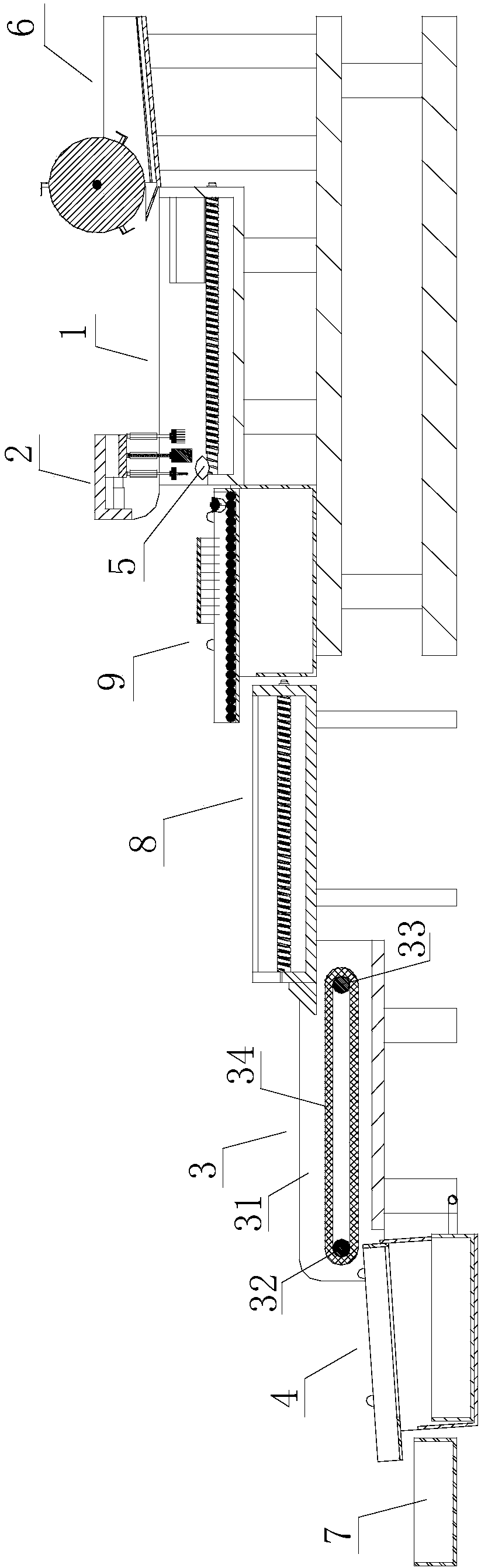 Continuous production system for lotus seed splitting and plumule-removing processing