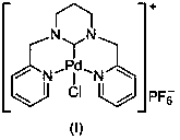 Ring enlargement azoheterocyclic carbene-palladium compound containing picolyl