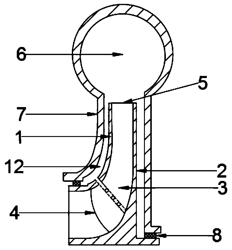 Impeller for restraining cavitation of back surface of pump impeller blades and design method thereof