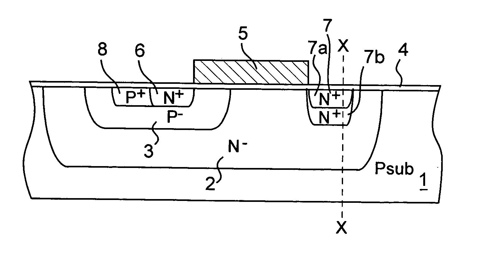Lateral double-diffused MOS transistor and manufacturing method therefor