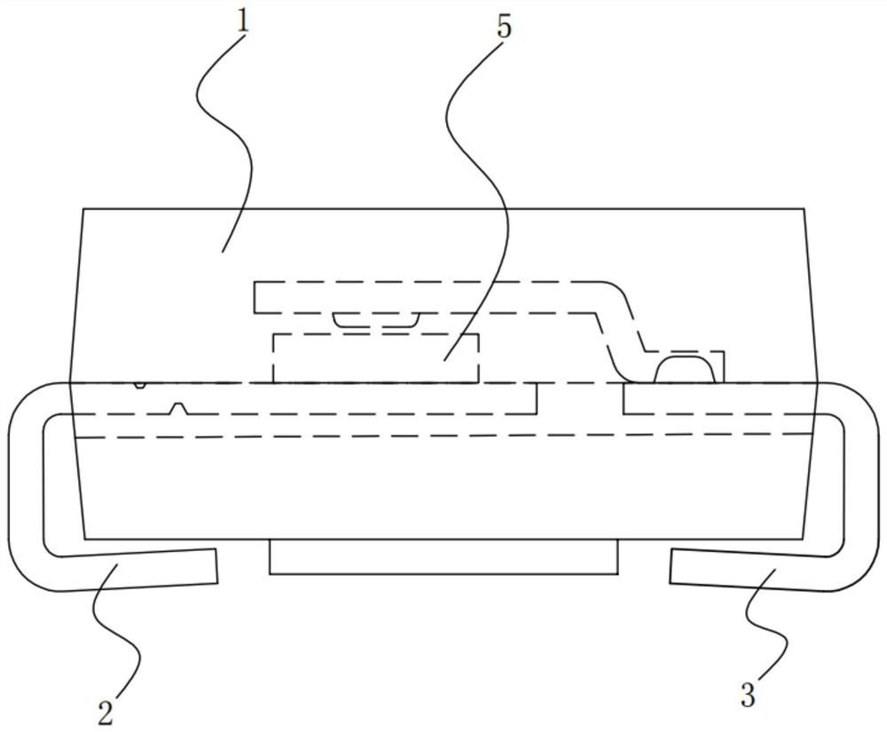 Diode packaging structure and packaging process thereof