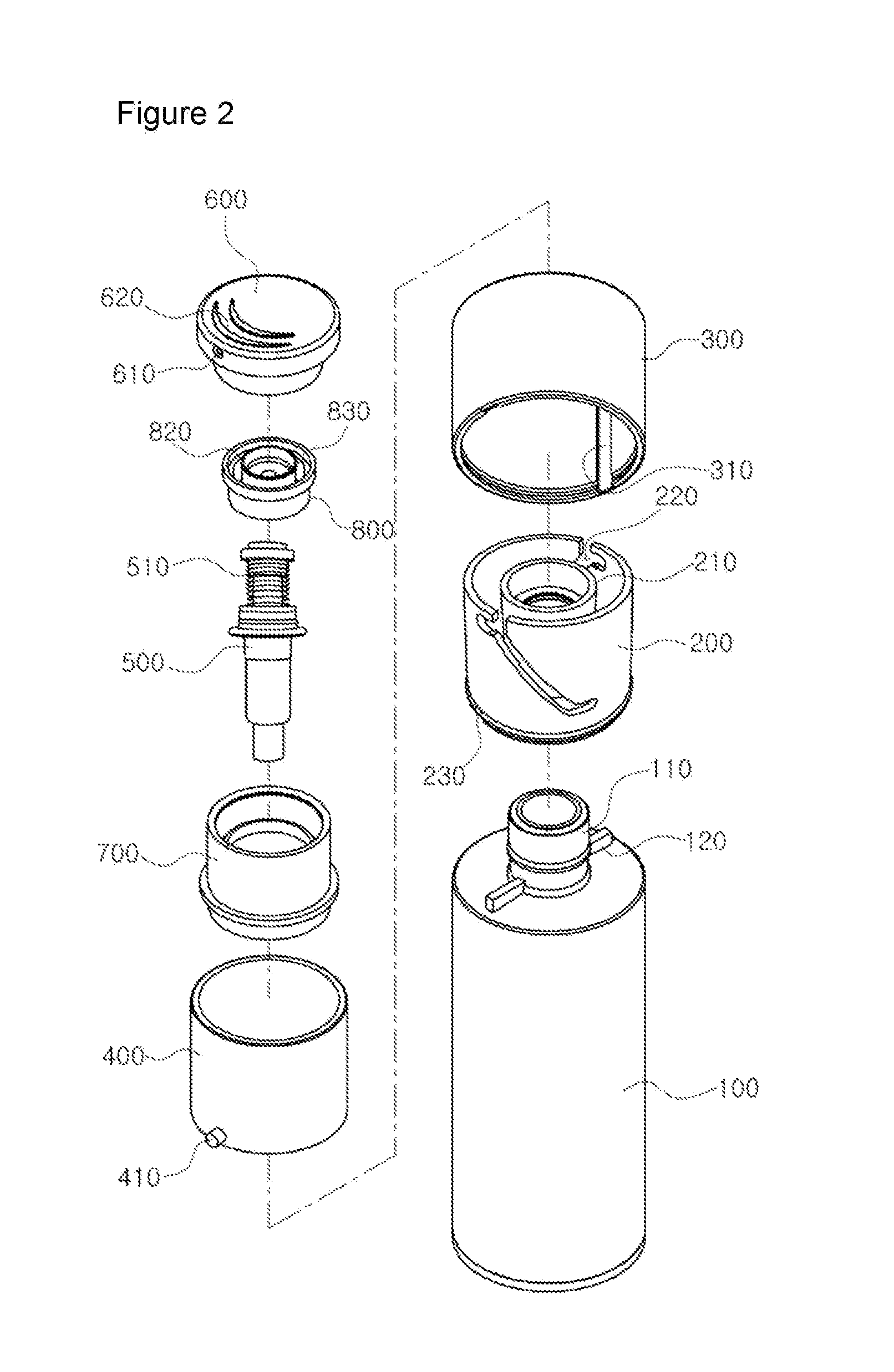 Cap-integrated pumping type cosmetic container
