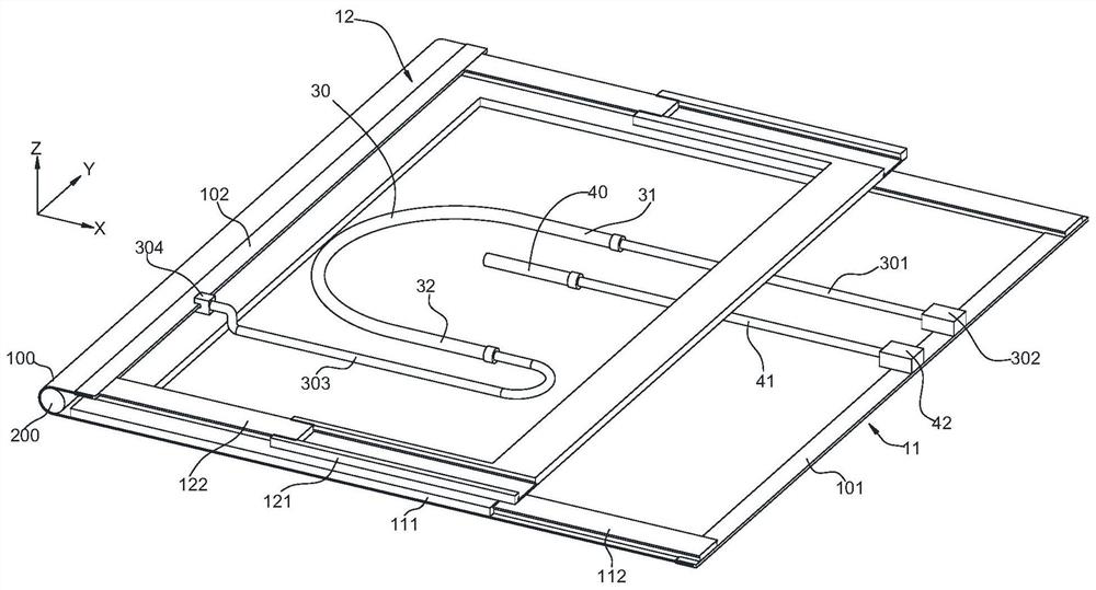Scroll screen assembly and electronic equipment
