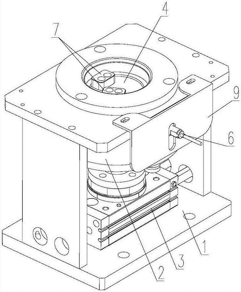 Positioning mechanism used for machining of three-pin shaft fork of automobile transmission system