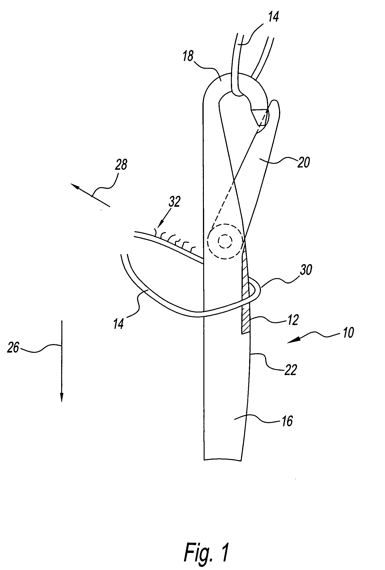 Knitting needle for knitting sueded fabrics and methods of knitting sueded fabrics