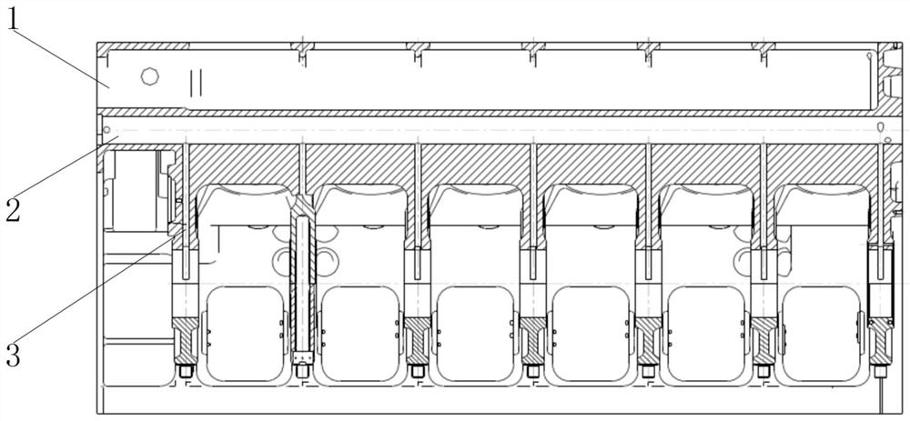 Integral casting integrated diesel engine body