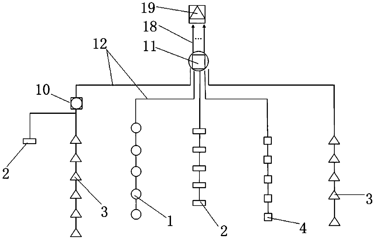 A dynamic monitoring system and monitoring method for the connection structure of a concrete dam and an earth-rock dam