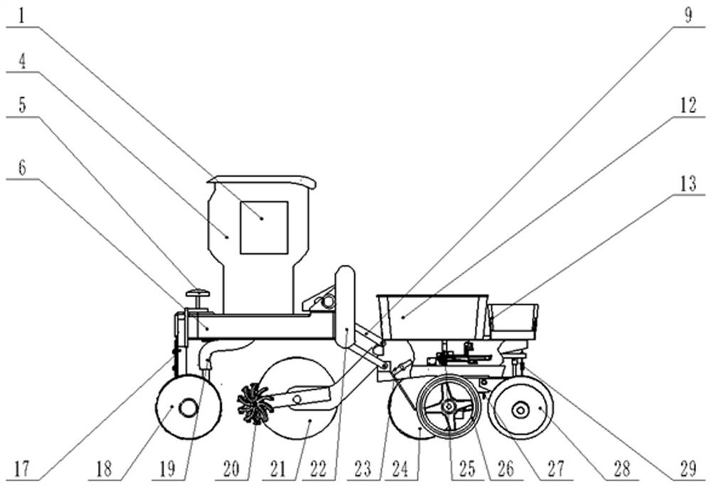 Precise positioning seeding system of corn no-tillage planter