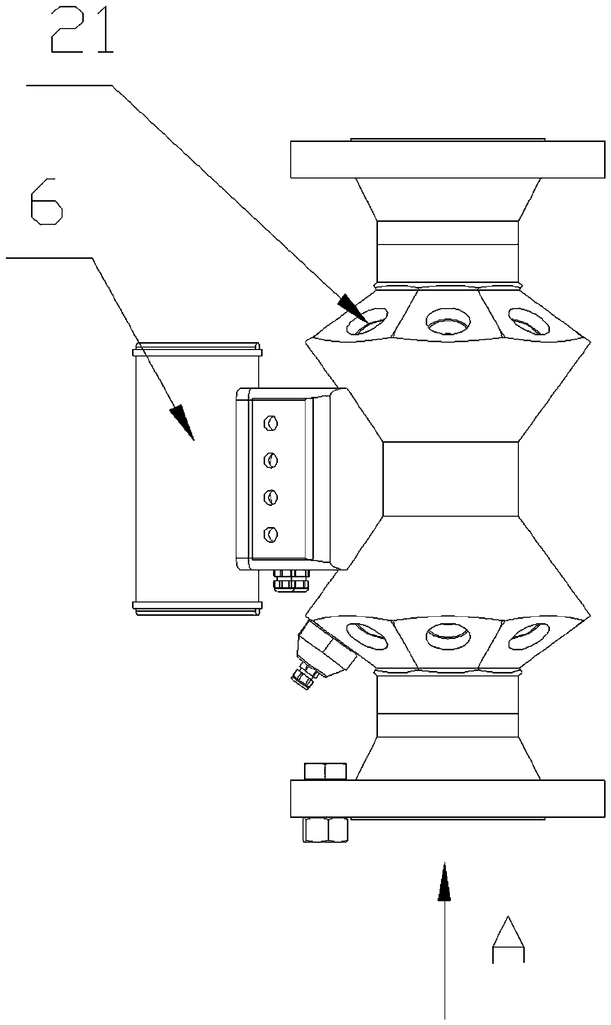 Eight-channel ultrasonic flowmeter sensor