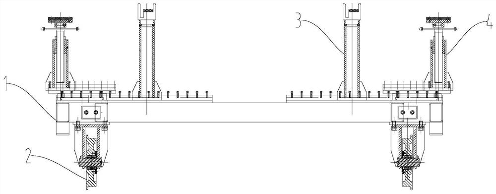 Vehicle chassis transfer trolley and vehicle chassis transfer trolley set