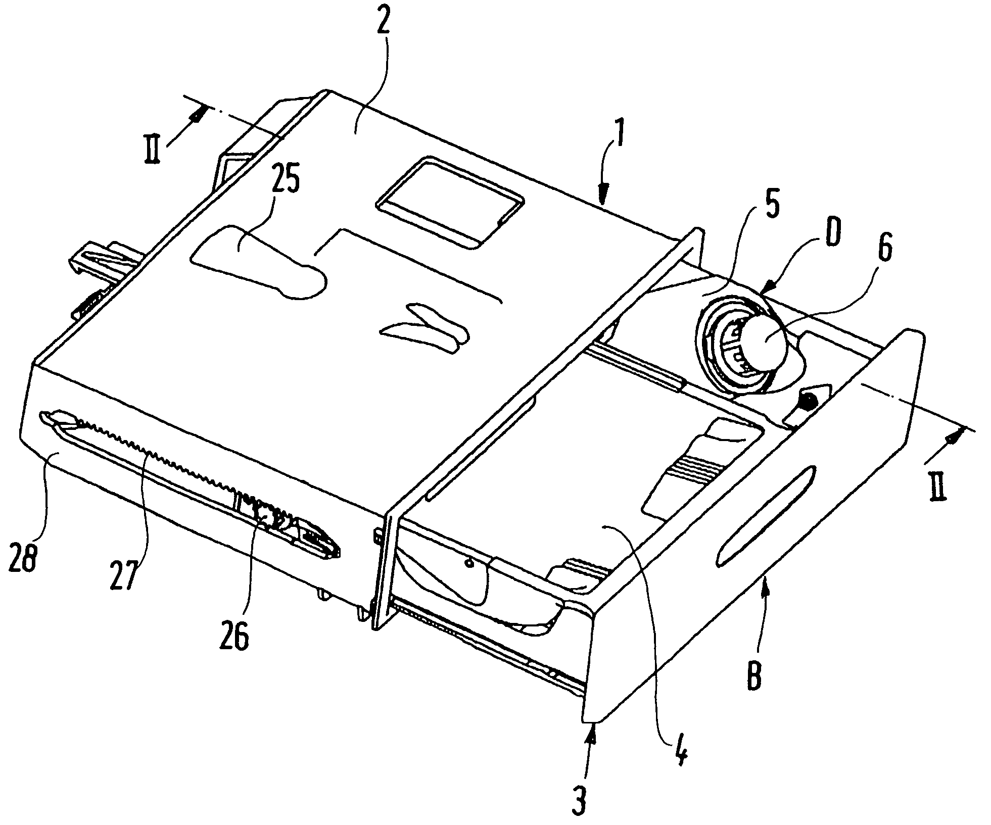 Built-in ashtray for a motor vehicle and method of making same