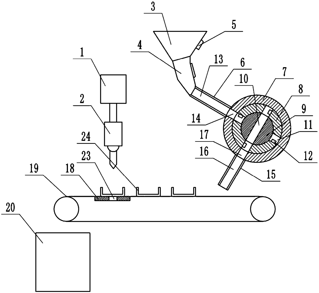 Machining device for fittings