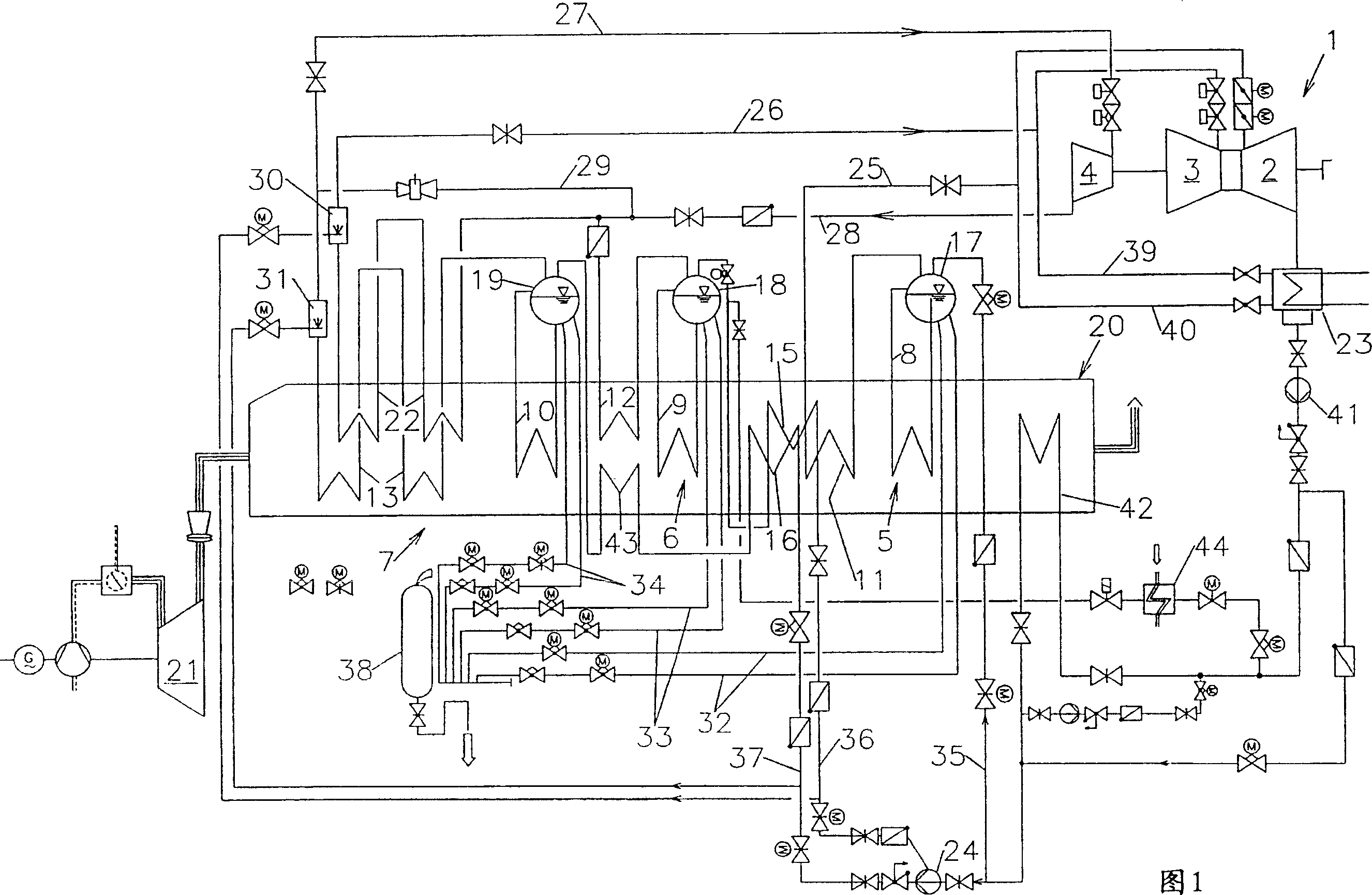 Device and method for preheating combustibles in combined gas and turbine installations