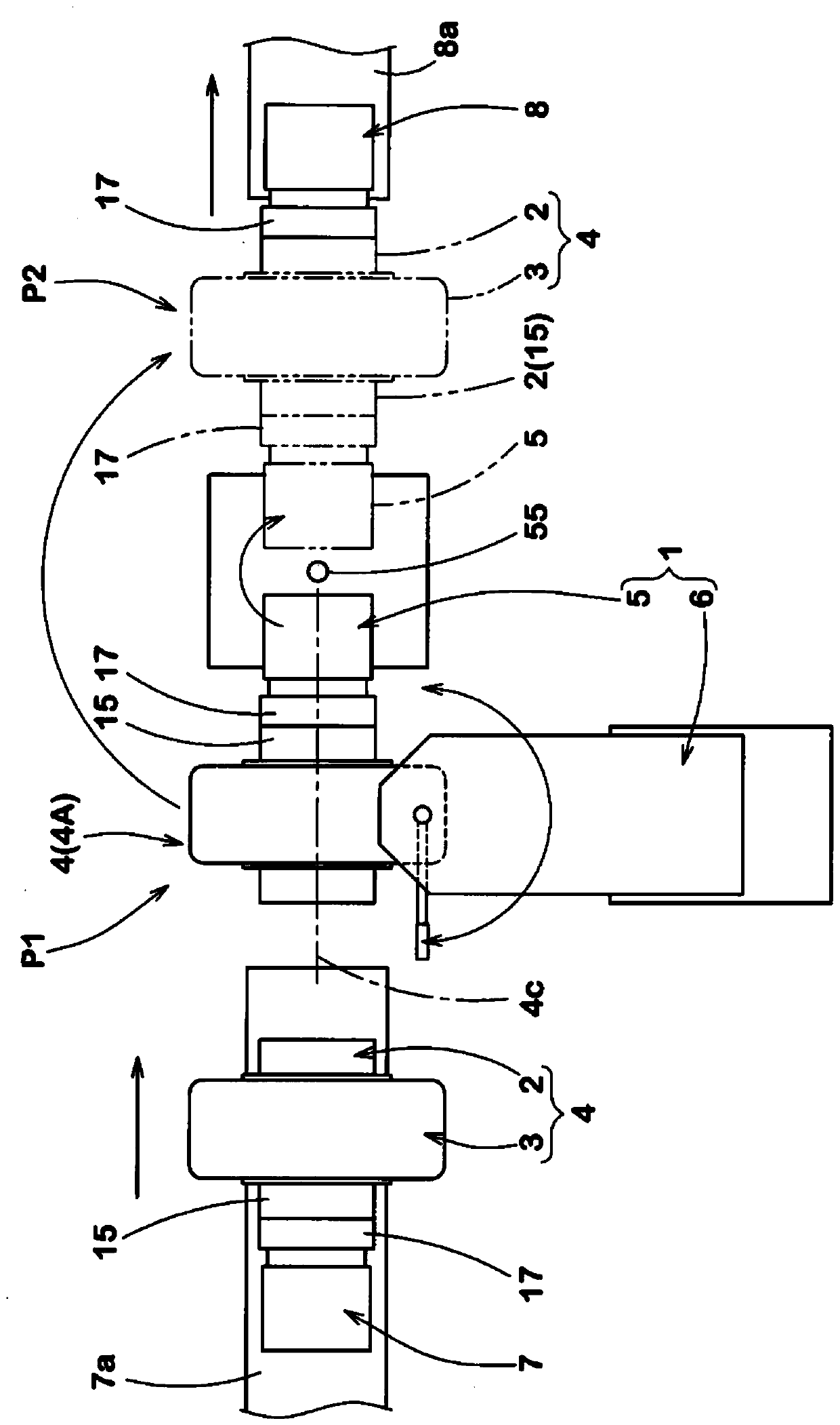 Apparatus for measuring contour shape of core assembly and inspection method of raw tire using the apparatus